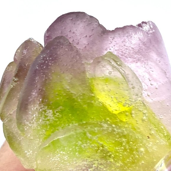 DAUM Pate de Verre Rose Vide Poche Small Ornamental Bowl French Art Glass MC1514 - Picture 8 of 10